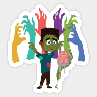 Zombies Love Brains Sticker